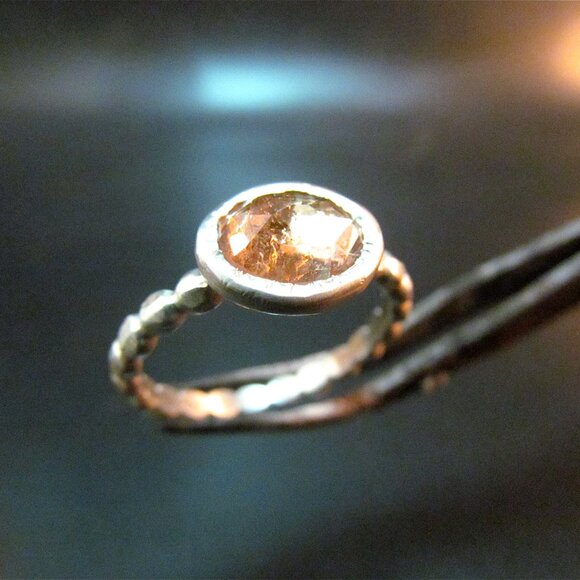 Tourmaline ring. 14K yellow gold ring with Yellow/Orange Tourmaline. UNIQUE - Picture 7 of 14